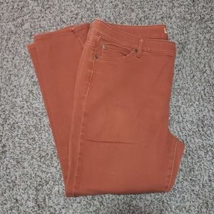 Ellen Tracy Rust Orange Ladies Jeans Sz 14